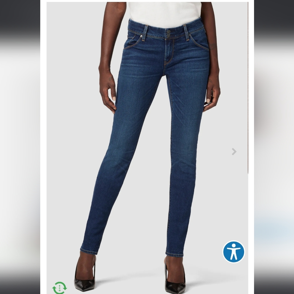 Hudson Collin Midrise Skinny Jeans in Journee - Picture 2 of 8
